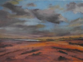 #106 Sunset, Wells Beach, Norfolk 60x80cm Hollingsworth Paul