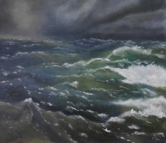 #160 Between the Waves after Aivazovsky 71x81cm Hollingsworth Paul