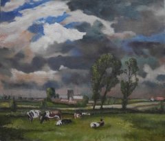 #167 Aldeby Norfolk after Seago 71x81cm Hollingsworth Paul