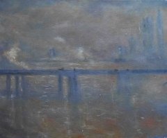 #252 Charing Cross Bridge after Monet 50x60cm Hollingsworth Paul