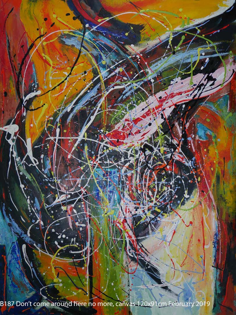 Home 2. Oil Paintings by Paul Hollingsworth. B187 Dont come around here no more canvas 120x91cm Hollingsworth Paul Feb2019. Oil Paintings by Paul Hollingsworth.