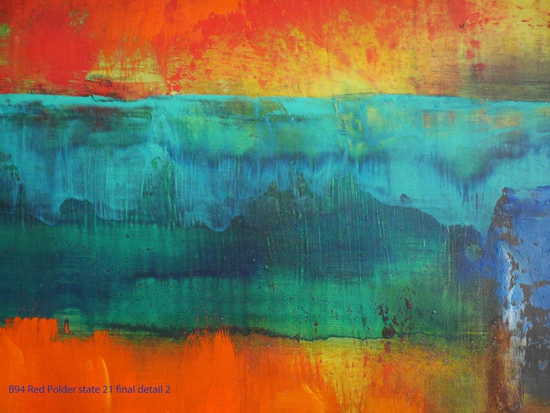 B94 Red Polder state 21 final detail2 Aug2017. Oil Paintings by Paul Hollingsworth.