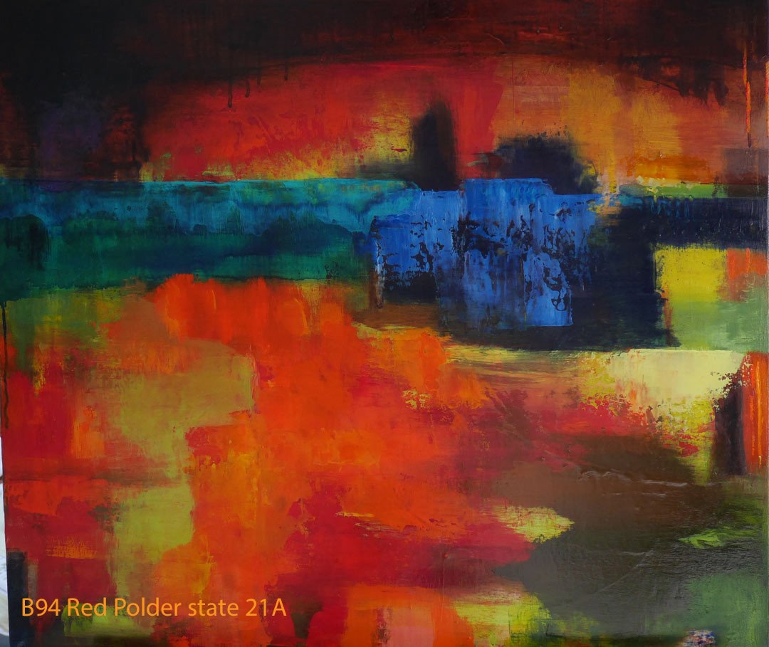 B94 Red Polder state 21A HollingsworthPaul 29Aug2017. Oil Paintings by Paul Hollingsworth.