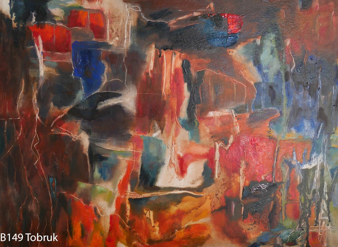 B149 Tobruk board 30x40cm May2018. Oil Paintings by Paul Hollingsworth.