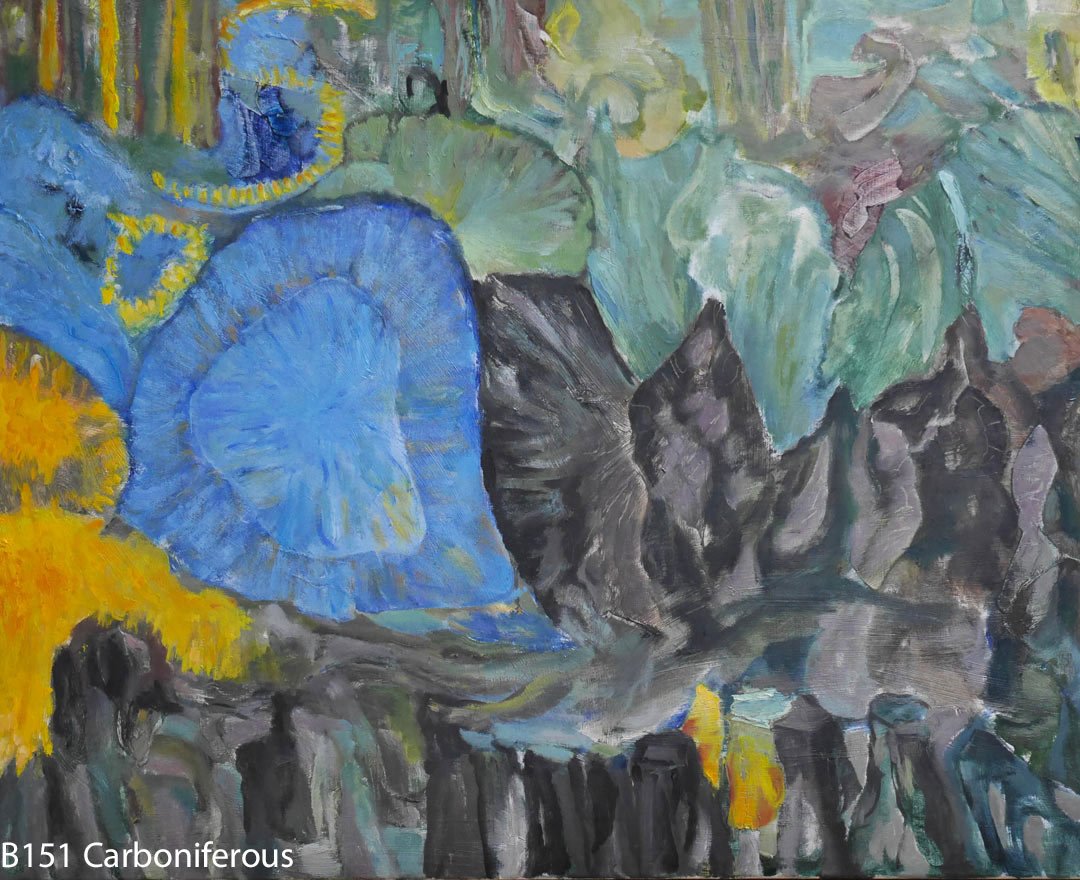 B151 Carboniferous canvas 61x76cm Hollingsworth Paul 13mei2018. Oil Paintings by Paul Hollingsworth.